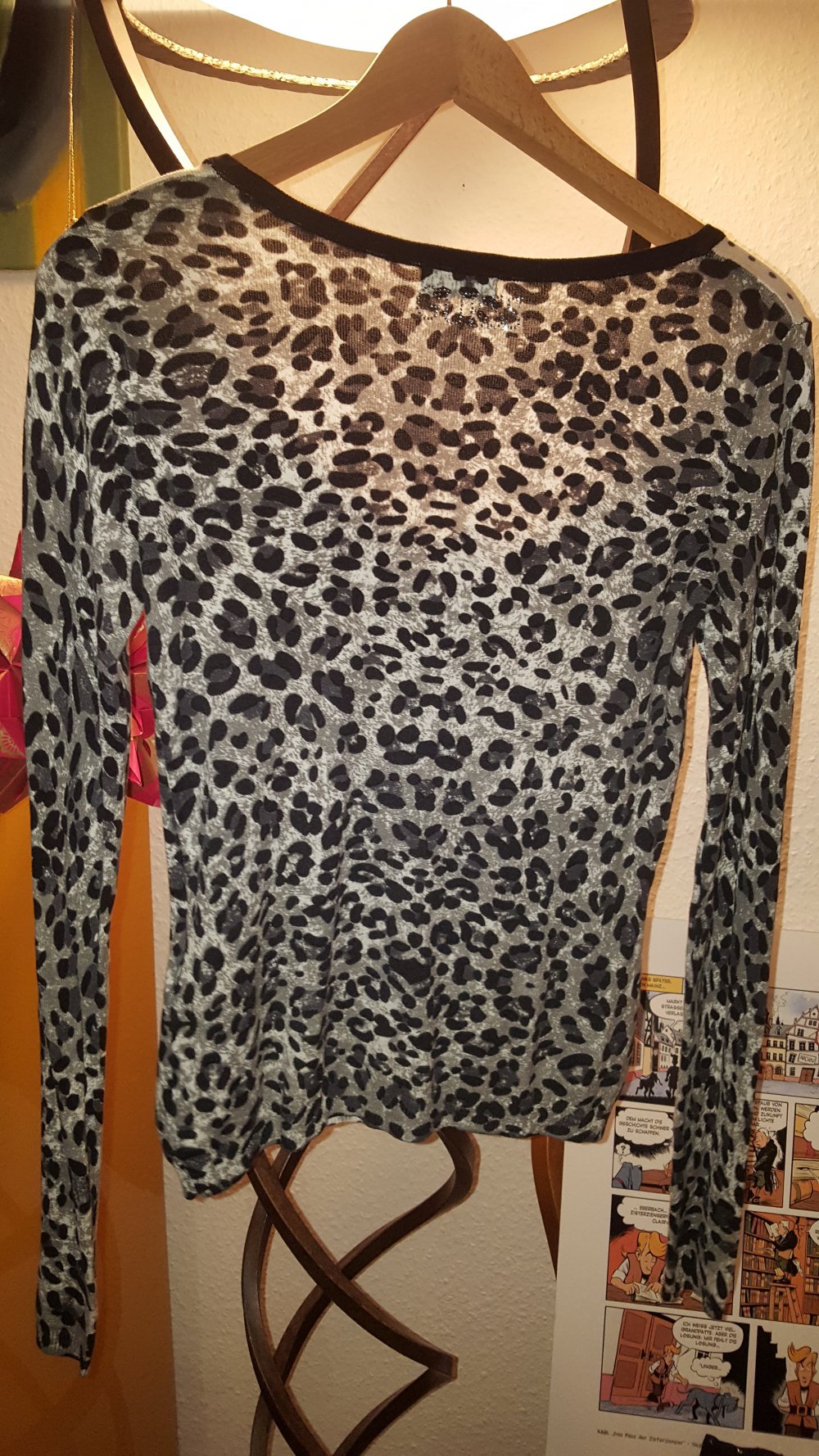 Guess Cardigan Animalprint, schwarz /grau weiss EU Größe 32 *neu*