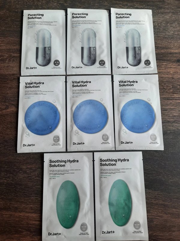 8 x Dr.Jart+ Luxus Gesichtsmasken Tuchmasken aus Korea