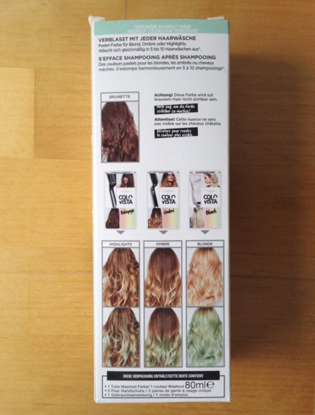 Angesagte Haarfarbe in Türkis von L'Oréal Colovista Washout NEU