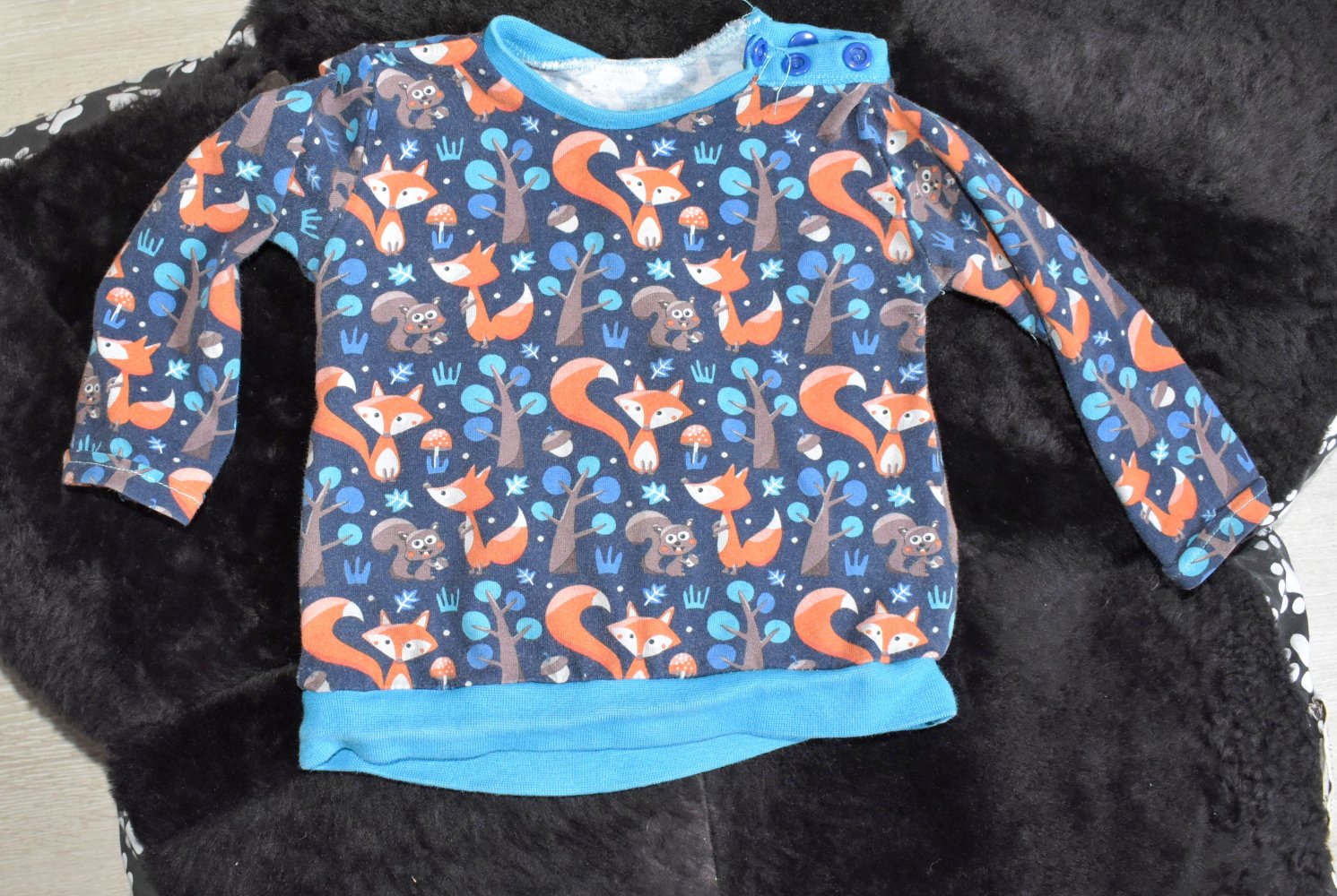 Shirt Fuchs, handmade, Gr. 56/62