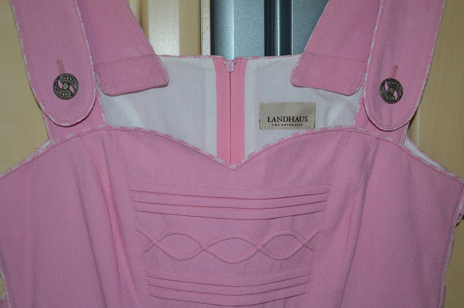 Sehr schönes, rosa-weißes Kleid der Marke „Landhaus C&A Naturally“ 