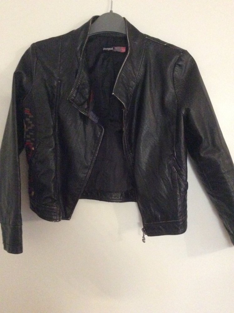 Lederimitat-Jacke