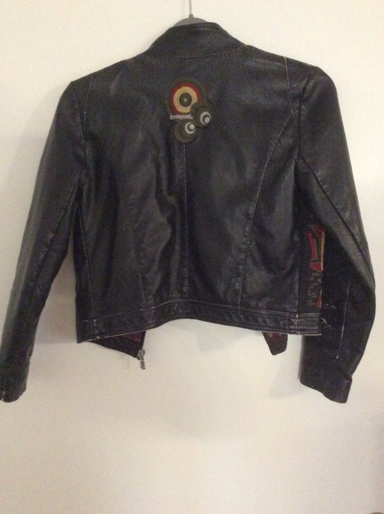 Lederimitat-Jacke