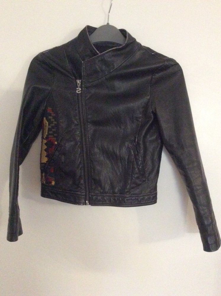 Lederimitat-Jacke