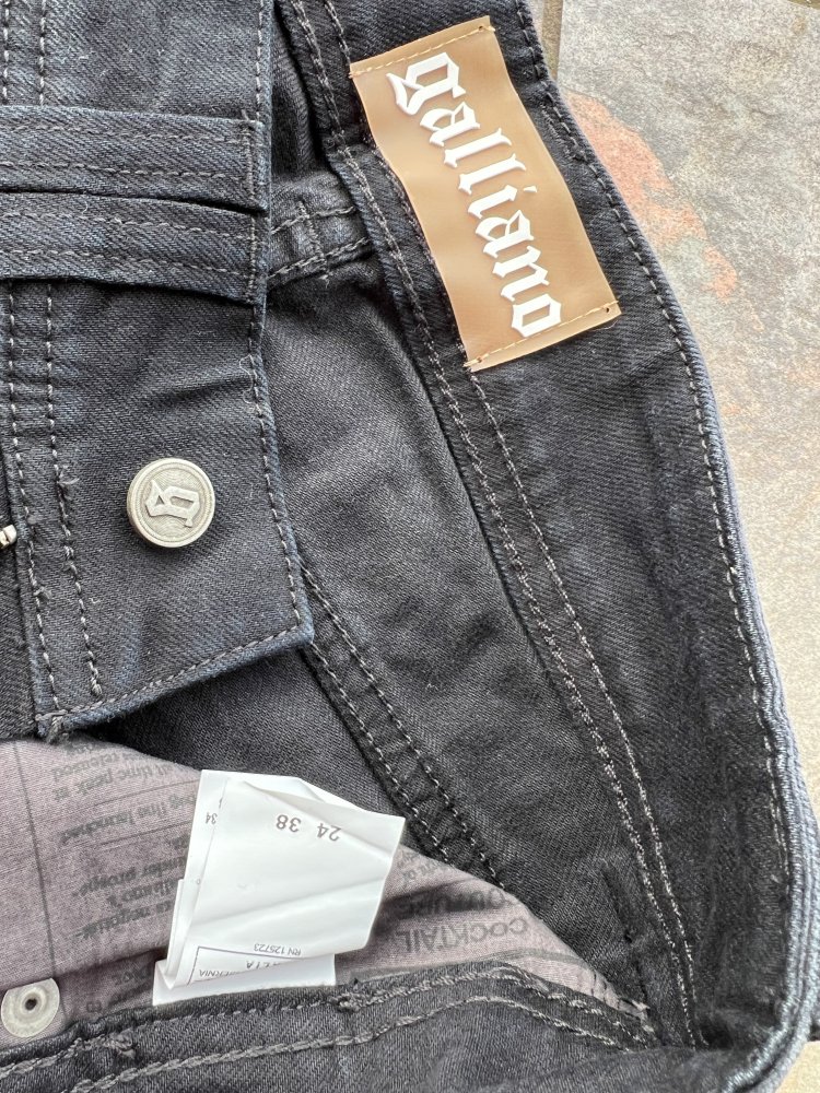 Black John Galliano flared jeans 24