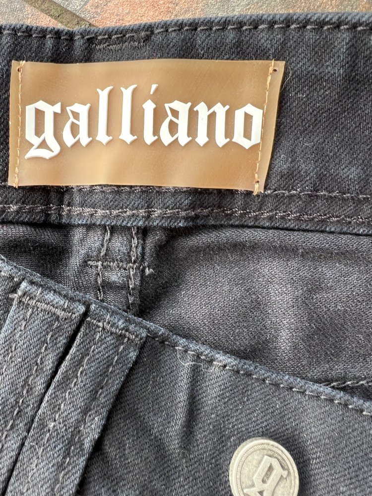 Black John Galliano flared jeans 24