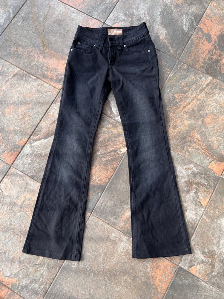 Black John Galliano flared jeans 24