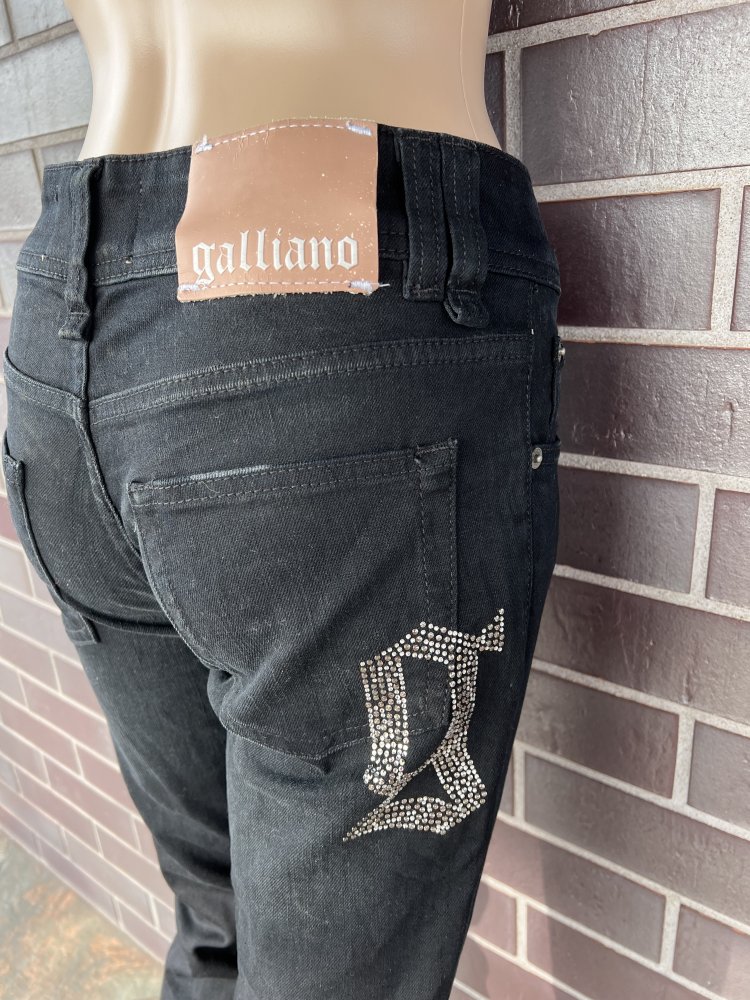 Black John Galliano flared jeans 24