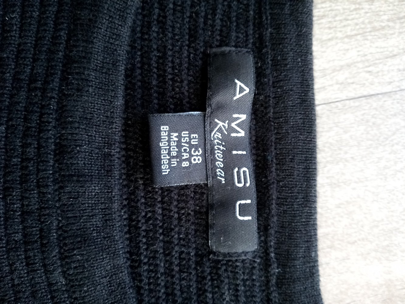 Amisu knitwear Longpulli/kurzes Strickkleid Gr. 38