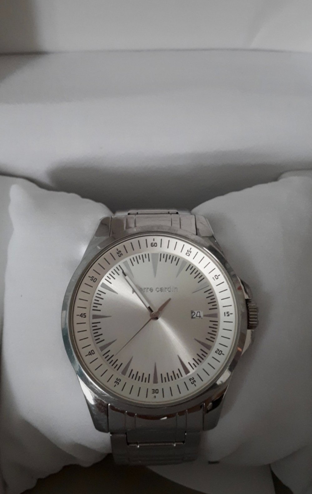Originale silberne Uhr von Piere Cardin