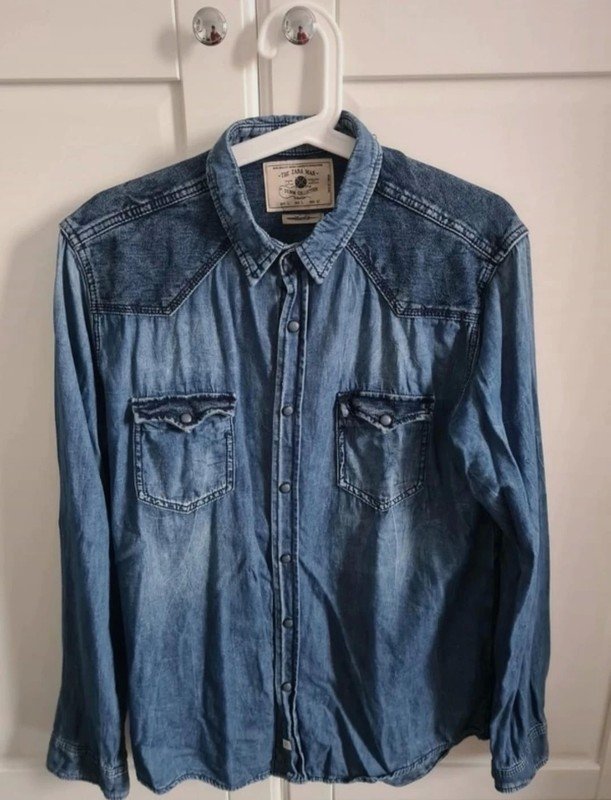 Slim fit Jeanshemd von Zara Denim Collection