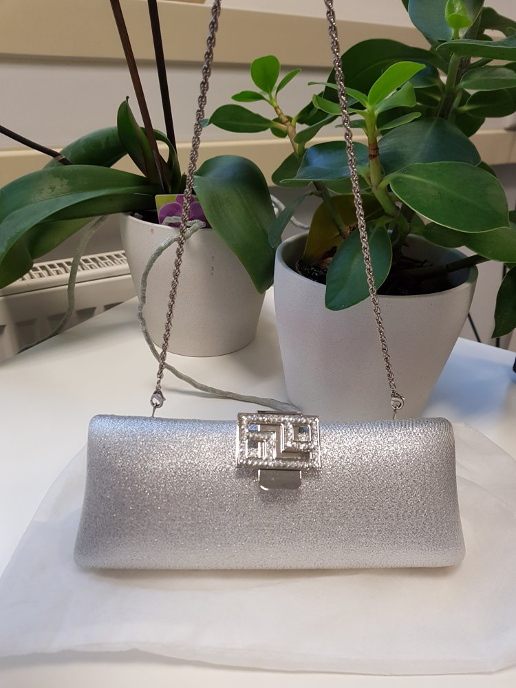 Wunderschöne silberne Clutch. Perfekt für Hochzeit