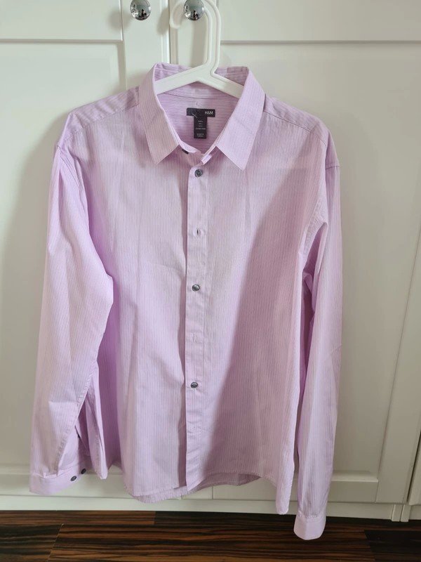 Business-Hemd mit Ton-in-Ton Streifen rosa / flieder