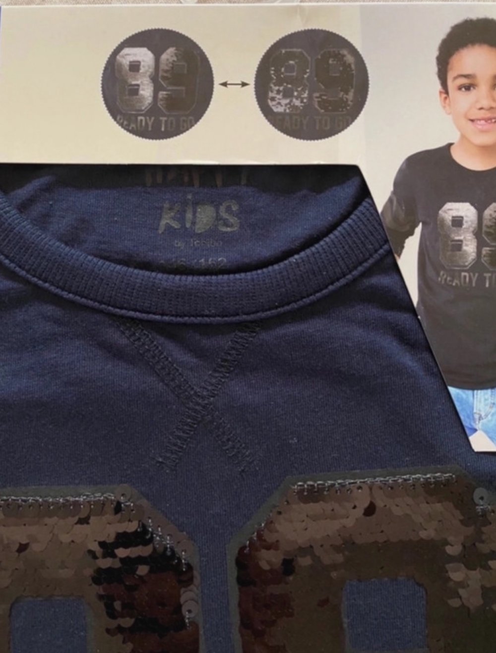 NEU Tchibo Kids Shirt Gr. 146/152 Wende-Pailetten