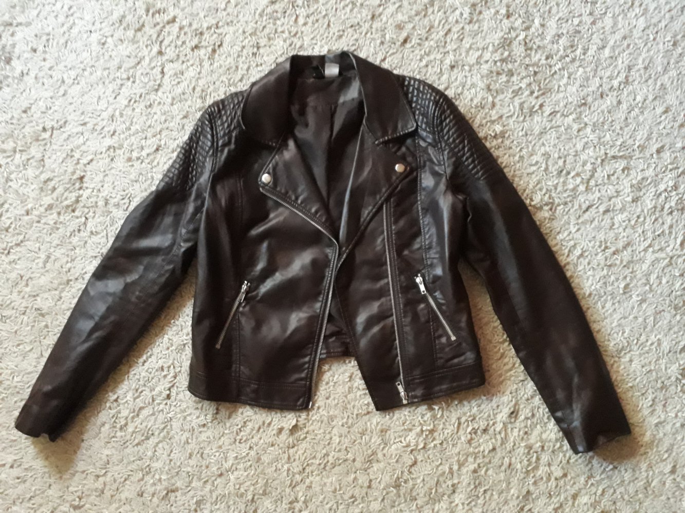 Kunstlederjacke im Biker-Look