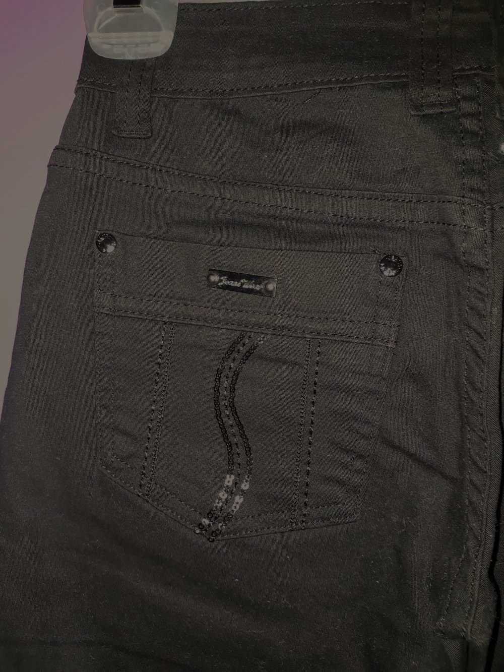 Schwarze 3/4-Jeans