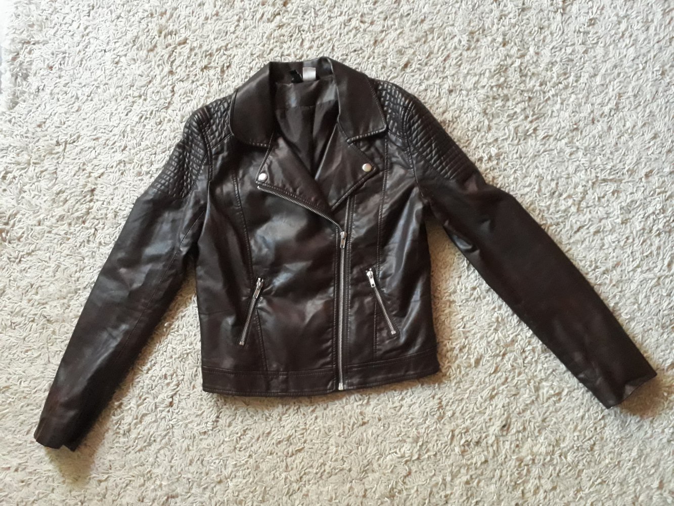 Kunstlederjacke im Biker-Look