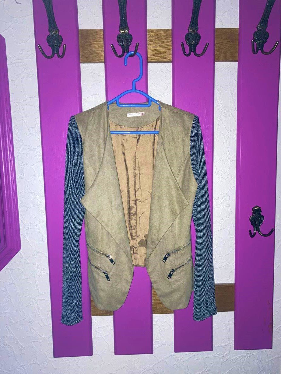Jacke in Wildlederoptik