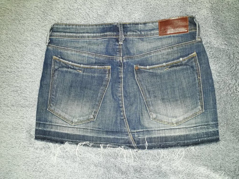 Jeans-Minirock im Used-Look