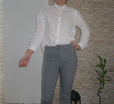 Bluse Hemd Oberteil langärmlig Basic casual XS/34