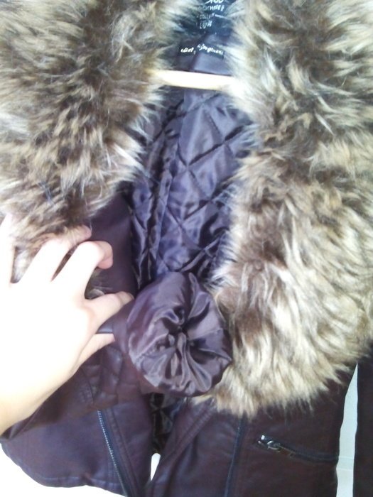NEU LEDERJACKE BIKERJACKE JÄCKCHEN LANGÄRMLIG DUNKELBRAUN XS/34 UNGETRAGEN
