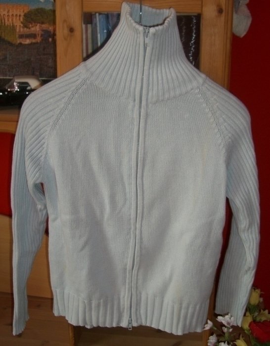 Cardigan Ripp Jäckchen Pulli Basic Pullover langärmlig Longsleeve S/36