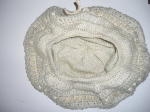 NEU BASKENMÜTZE GEFÜTTERT STRICKMÜTZE HÄKEL NUDE BEIGE