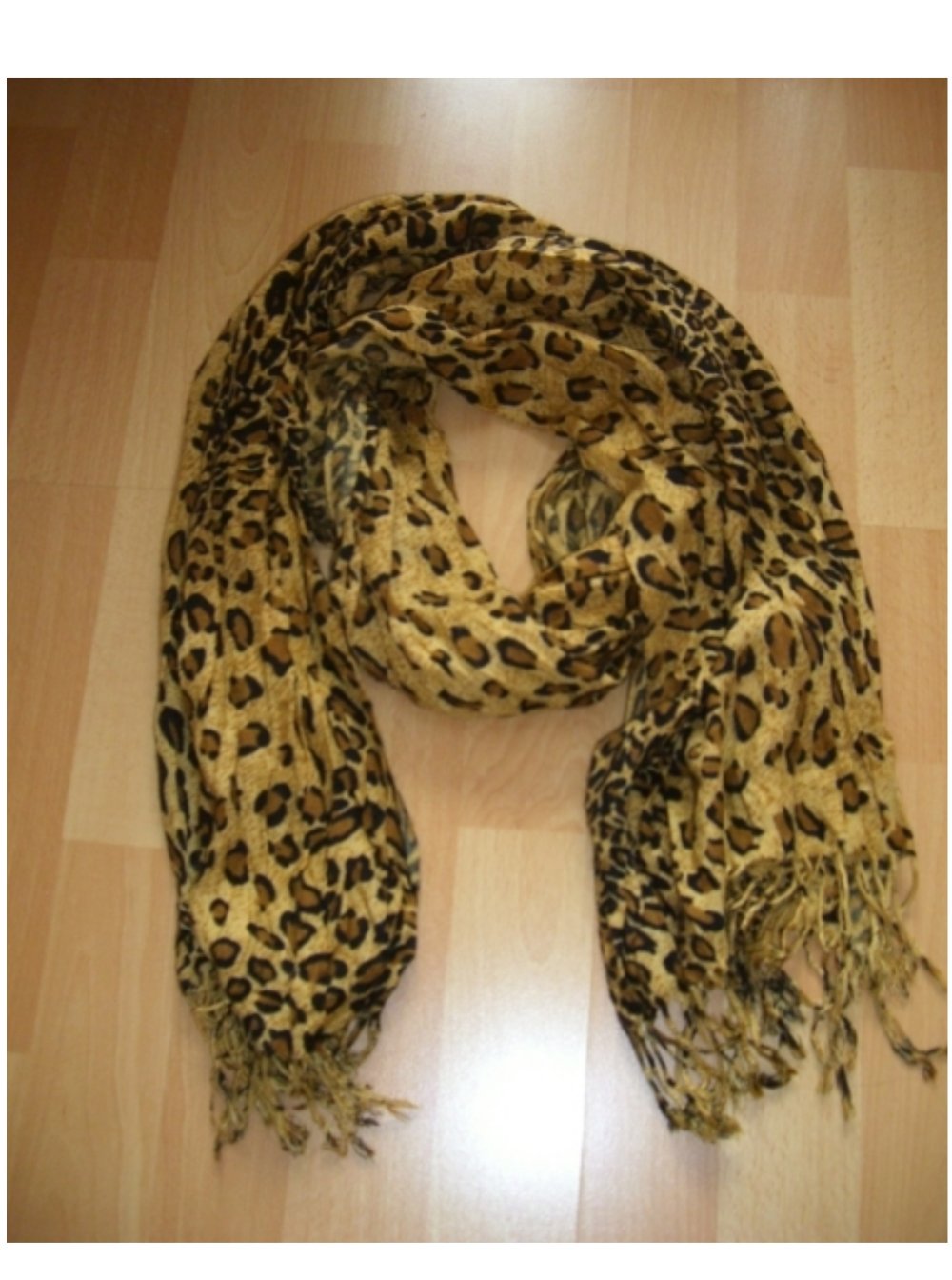 Damentuch Schal Kopftuch Muster leoprint Plüsch onesize Print