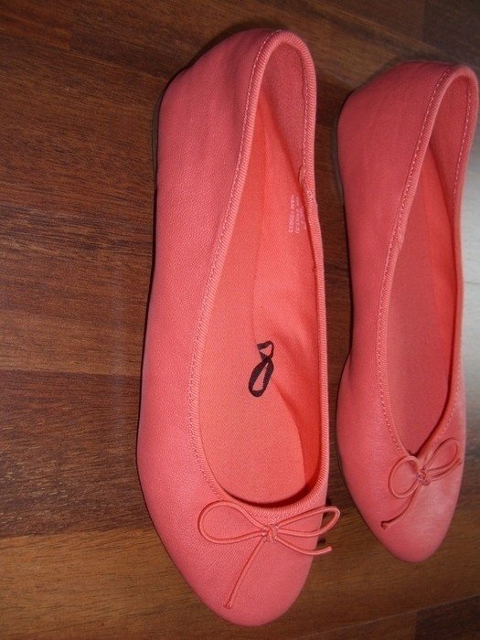 BALLERINAS SLIPON FLACHE SCHUHE GR.38 NEON UNGETRAGEN
