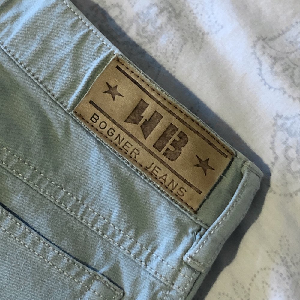 Mintgrüne original vintage Bogner highwaist Momjeans