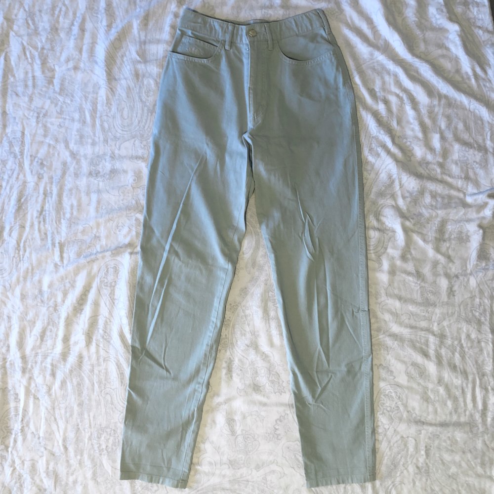 Mintgrüne original vintage Bogner highwaist Momjeans