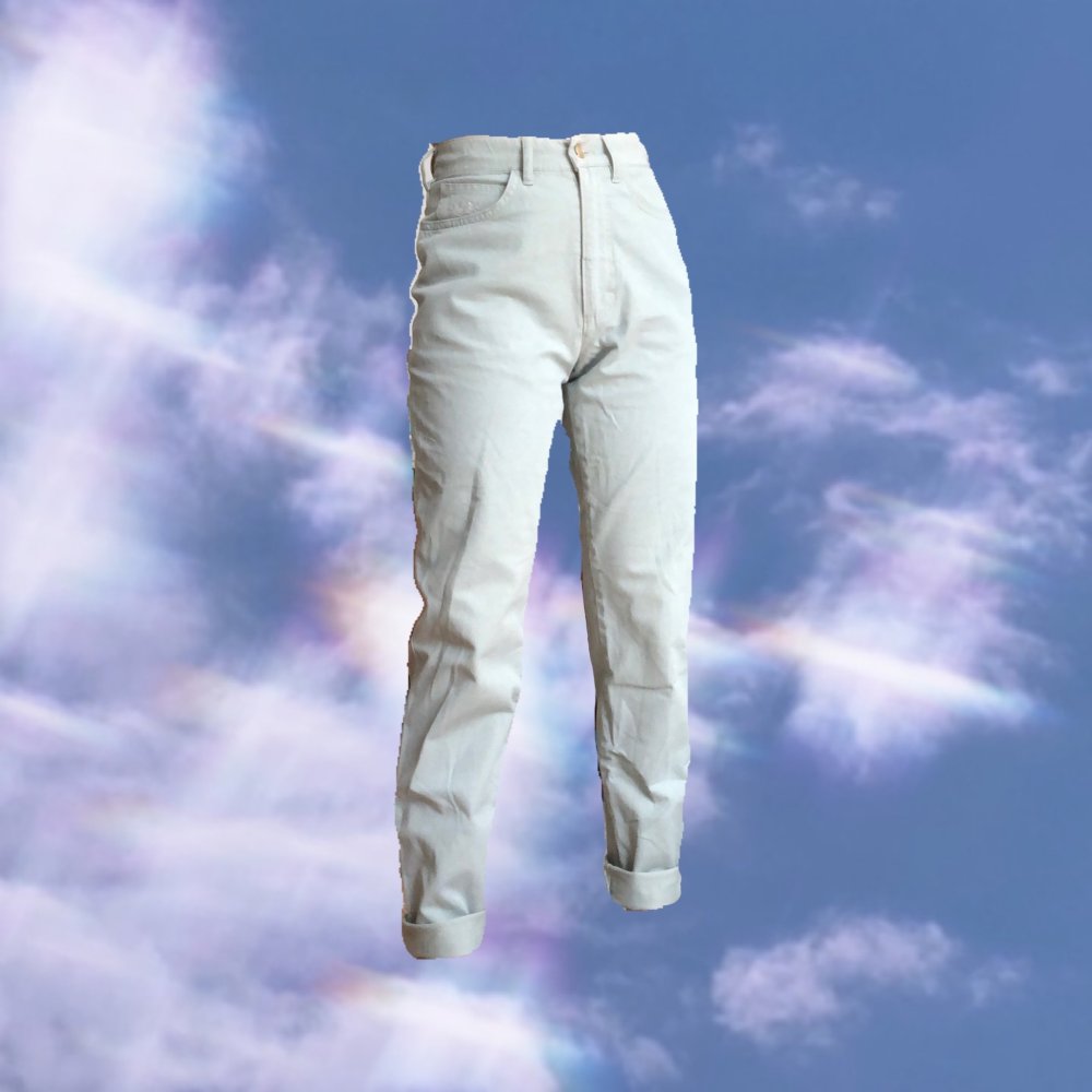 Mintgrüne original vintage Bogner highwaist Momjeans