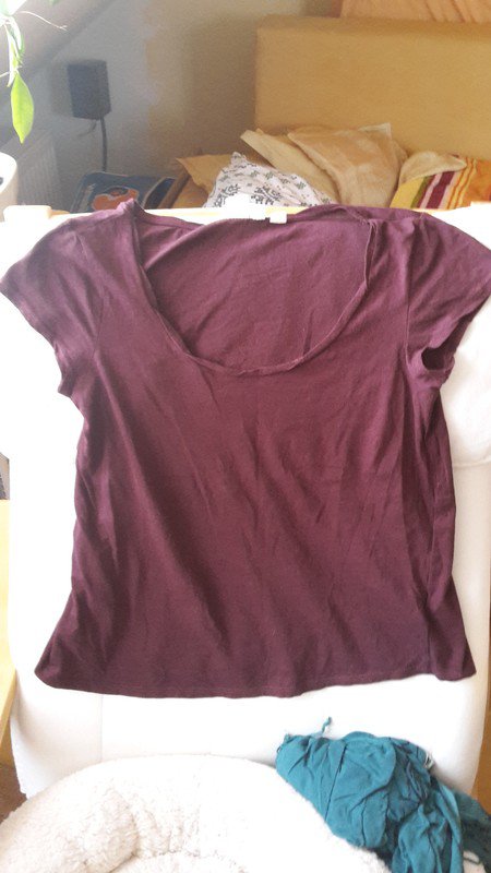 H&M Logg T-Shirt XS bordorot/ burgunderrot/ dunkelrot