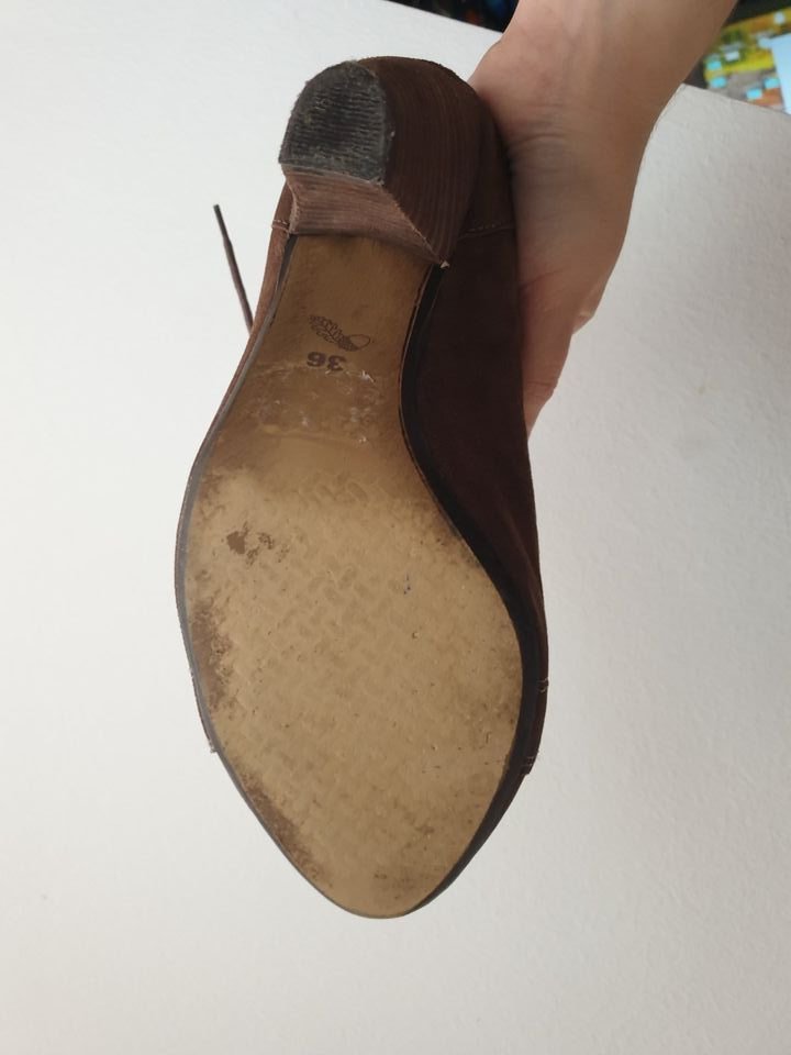 Wildleder Stiefelleten braun, Marke Götz, Größe 36