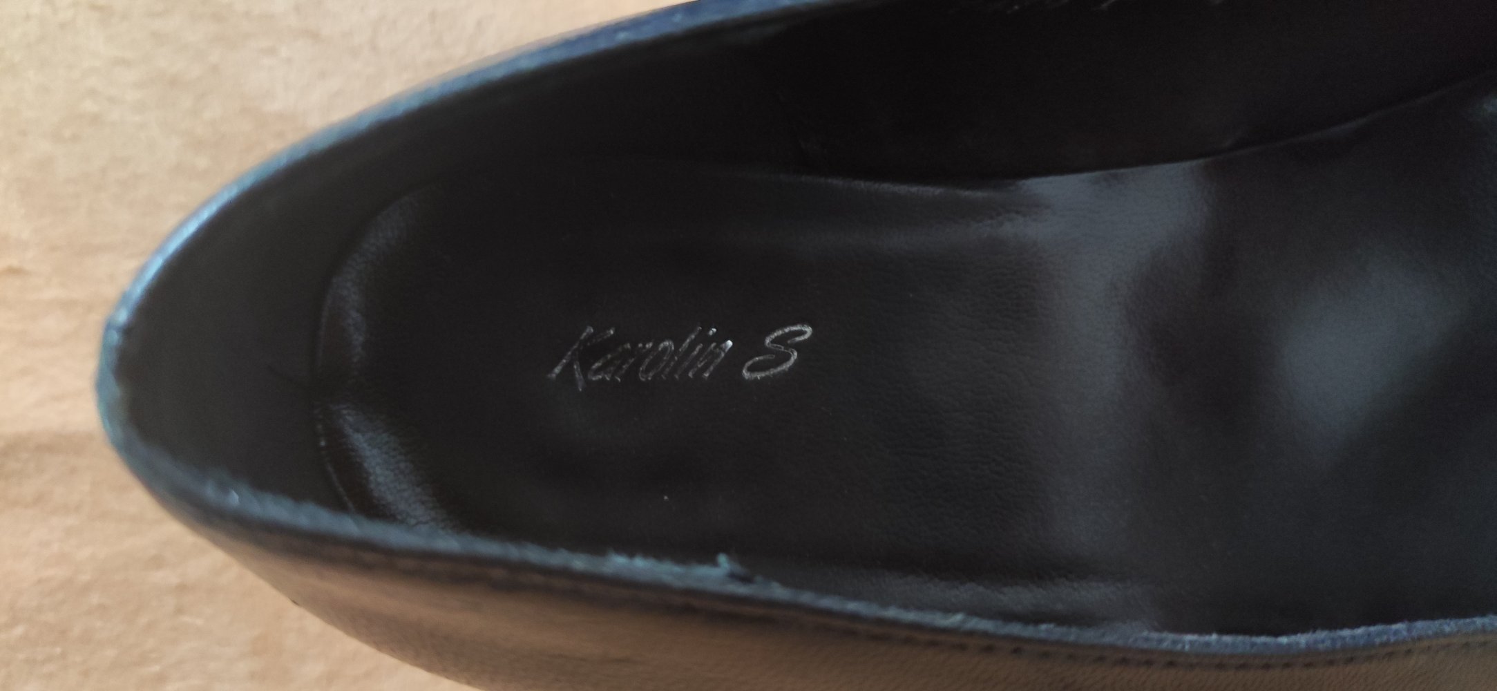 Edle Damenschuhe Pumps Hackenschuhe Schwarz Leder Karolin Gr. 37