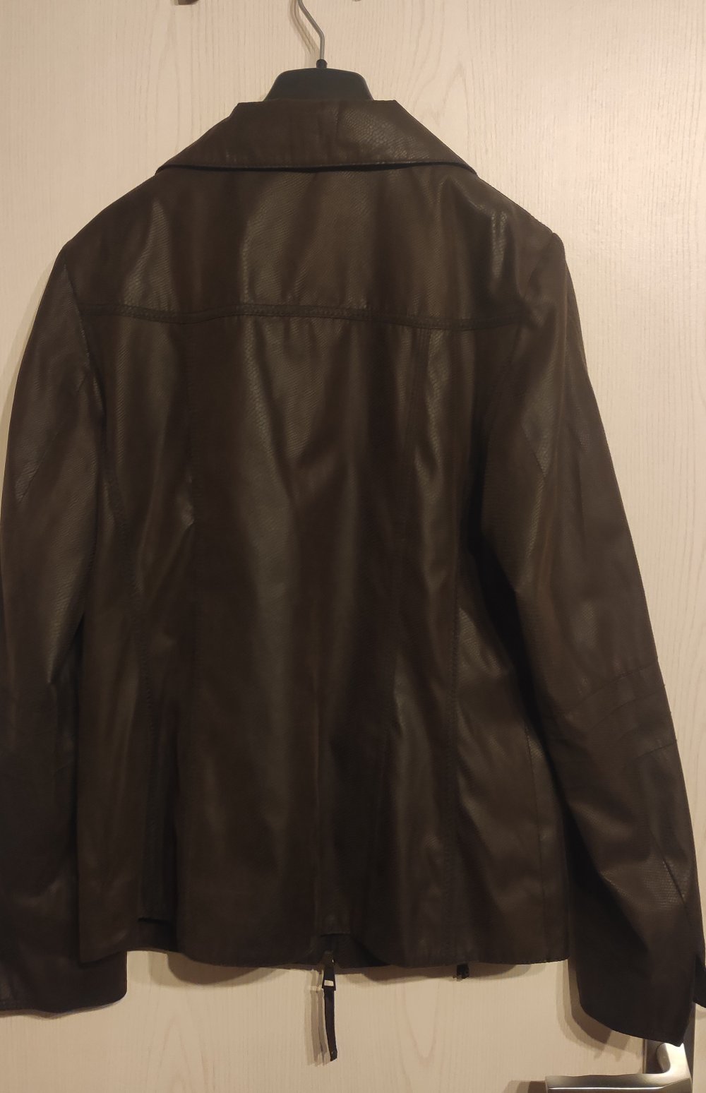 No1 by Graccia coole modische Jacke Damenjacke dunkelbraun Lederoptik Gr. S 38