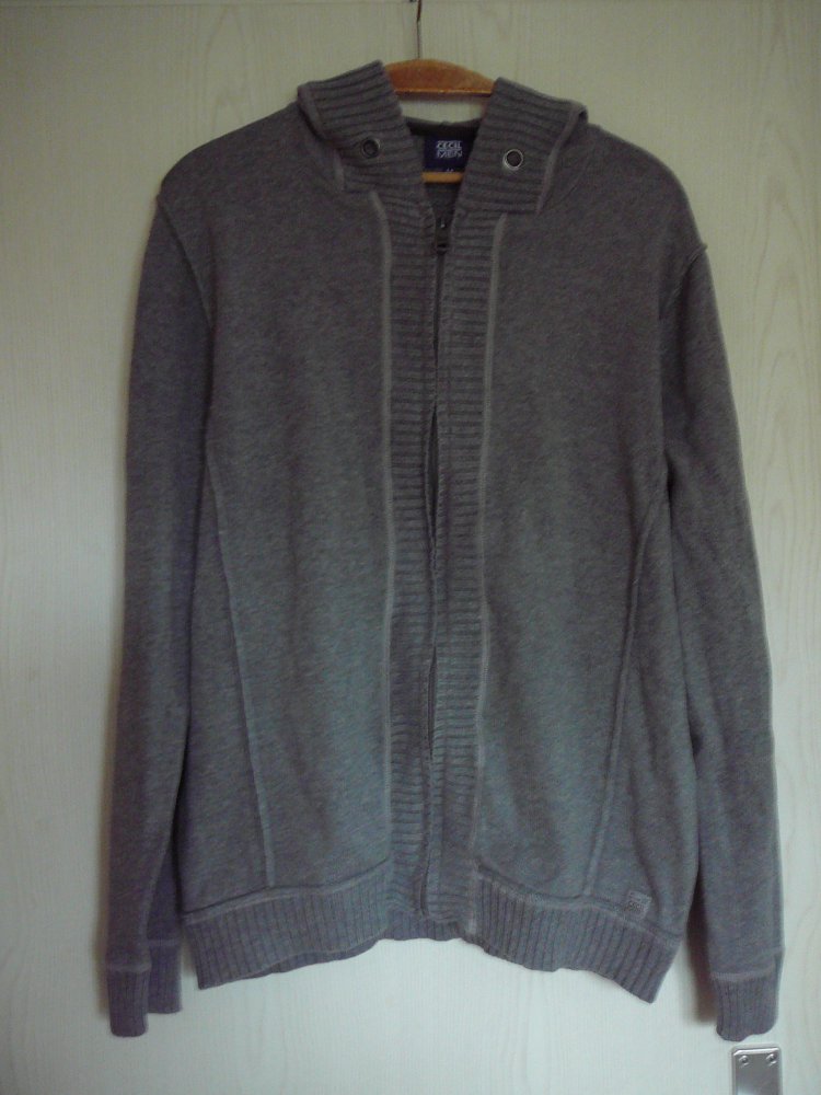 Kapuzenpulli Kapuzenpullover Kaputzenjacke  CECIL MEN M grau Reißverschluss