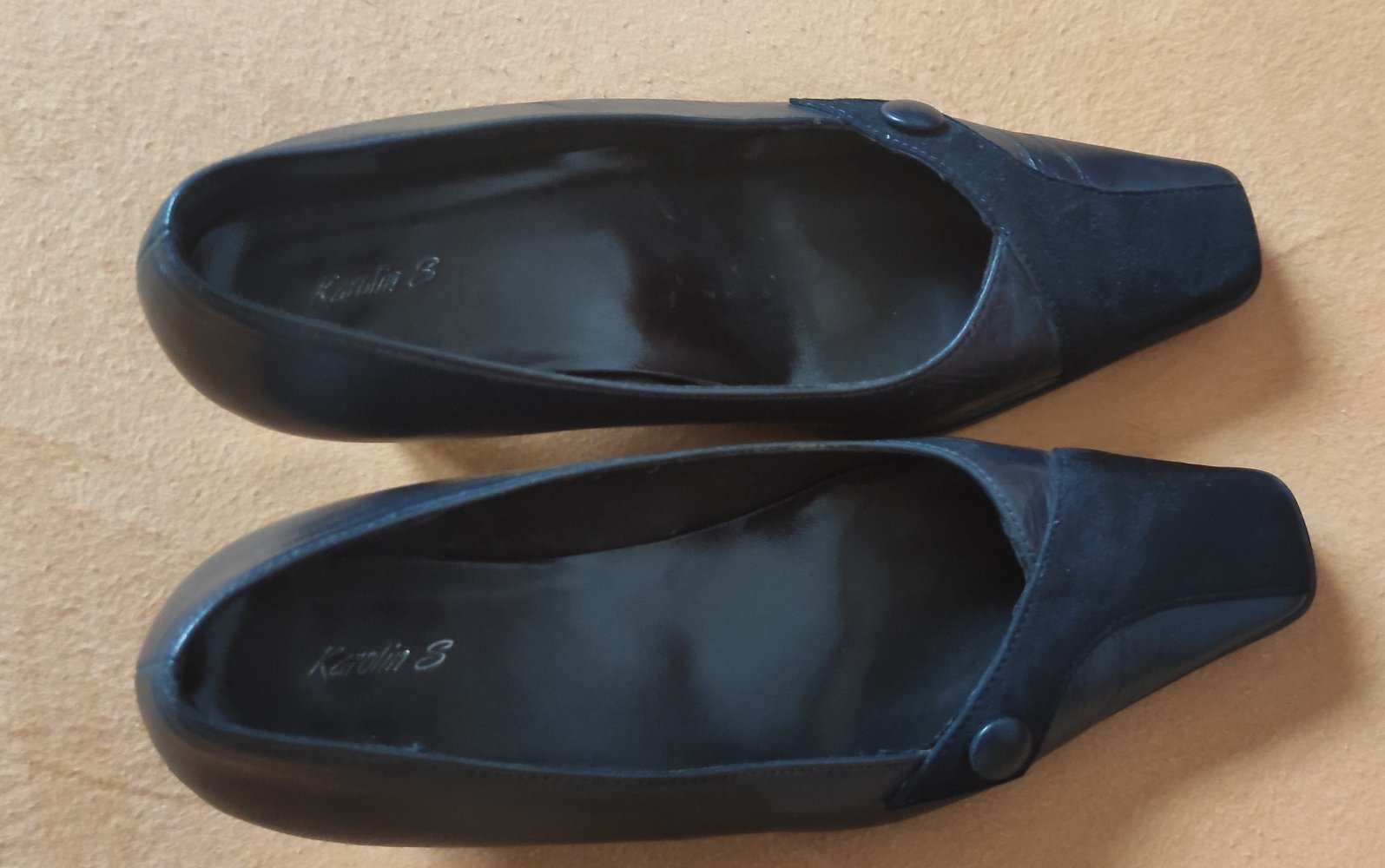 Edle Damenschuhe Pumps Hackenschuhe Schwarz Leder Karolin Gr. 37