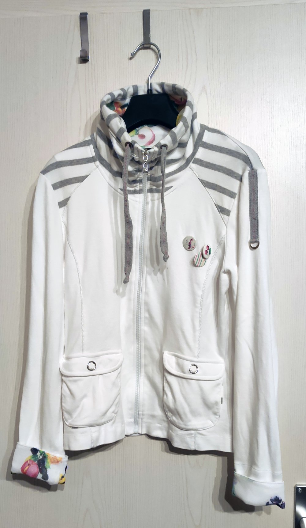 Betty Barclay Damen Zipper Reisverschluss weiß Fruity Gr. S NEU