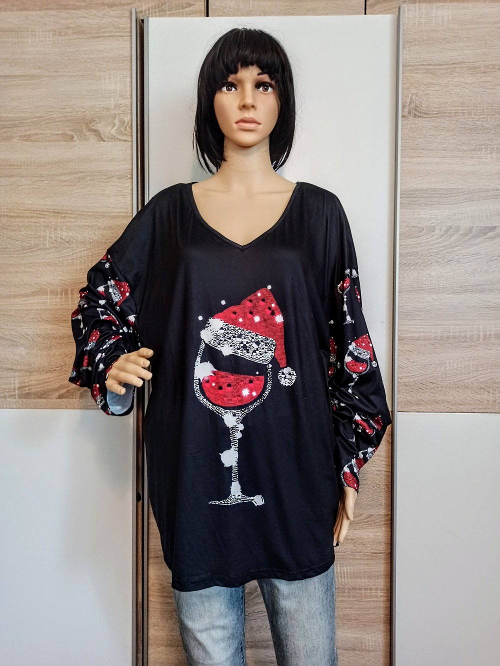 Schönes Langarm-Shirt in schwarz von Shein