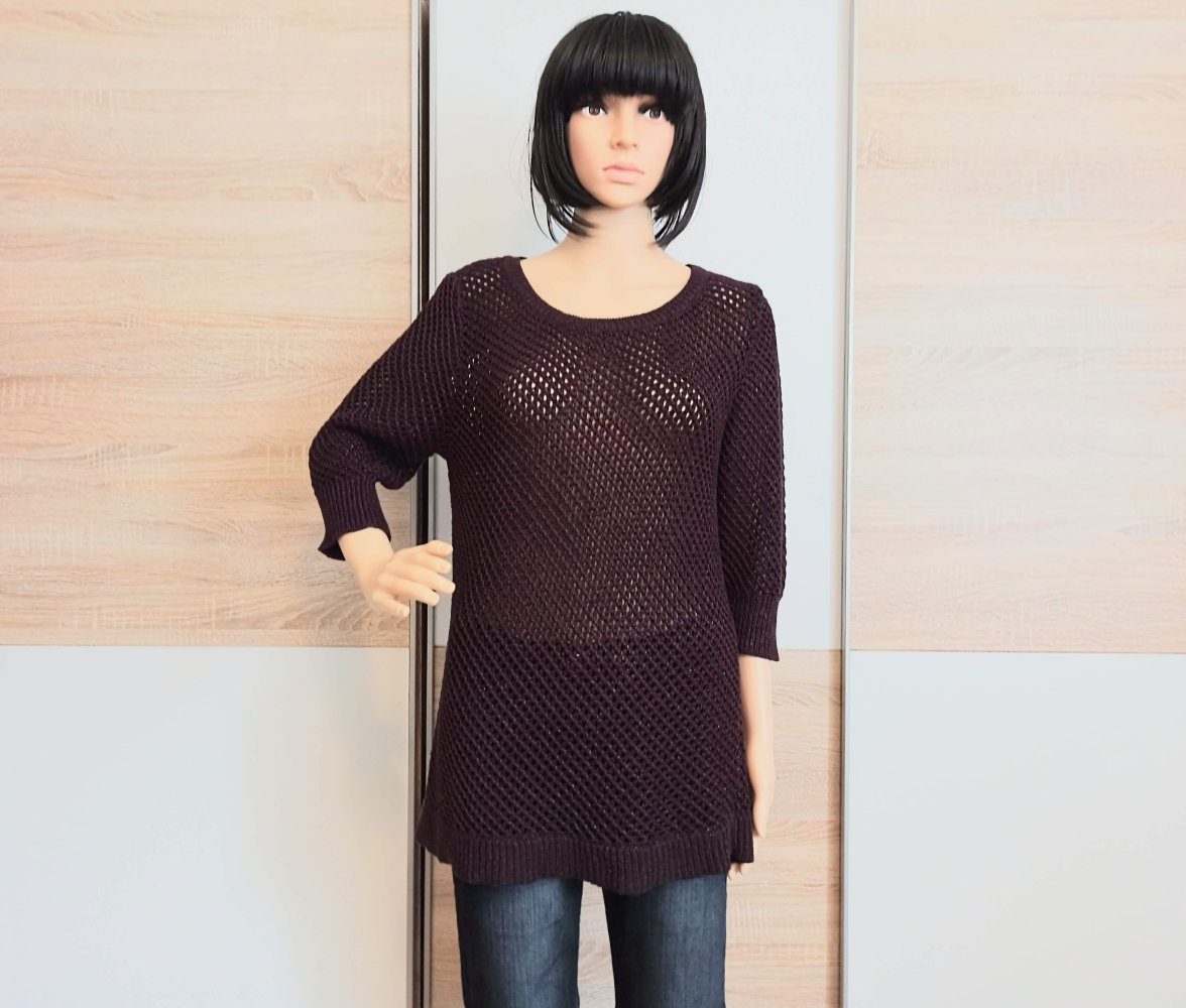 Schöner Strick-Pullover in Farbe Pflaume von Gerry Webber 