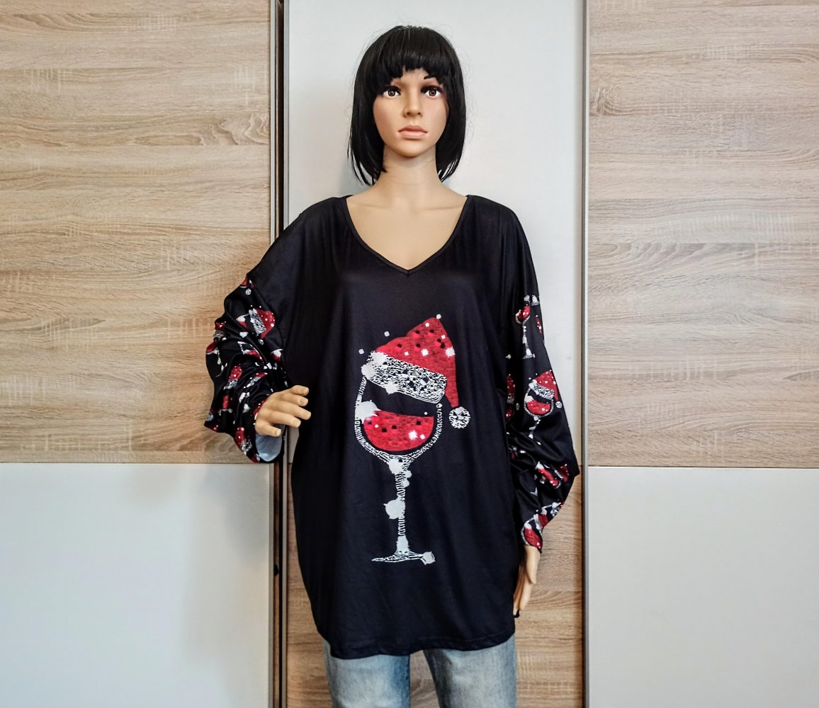 Schönes Langarm-Shirt in schwarz von Shein