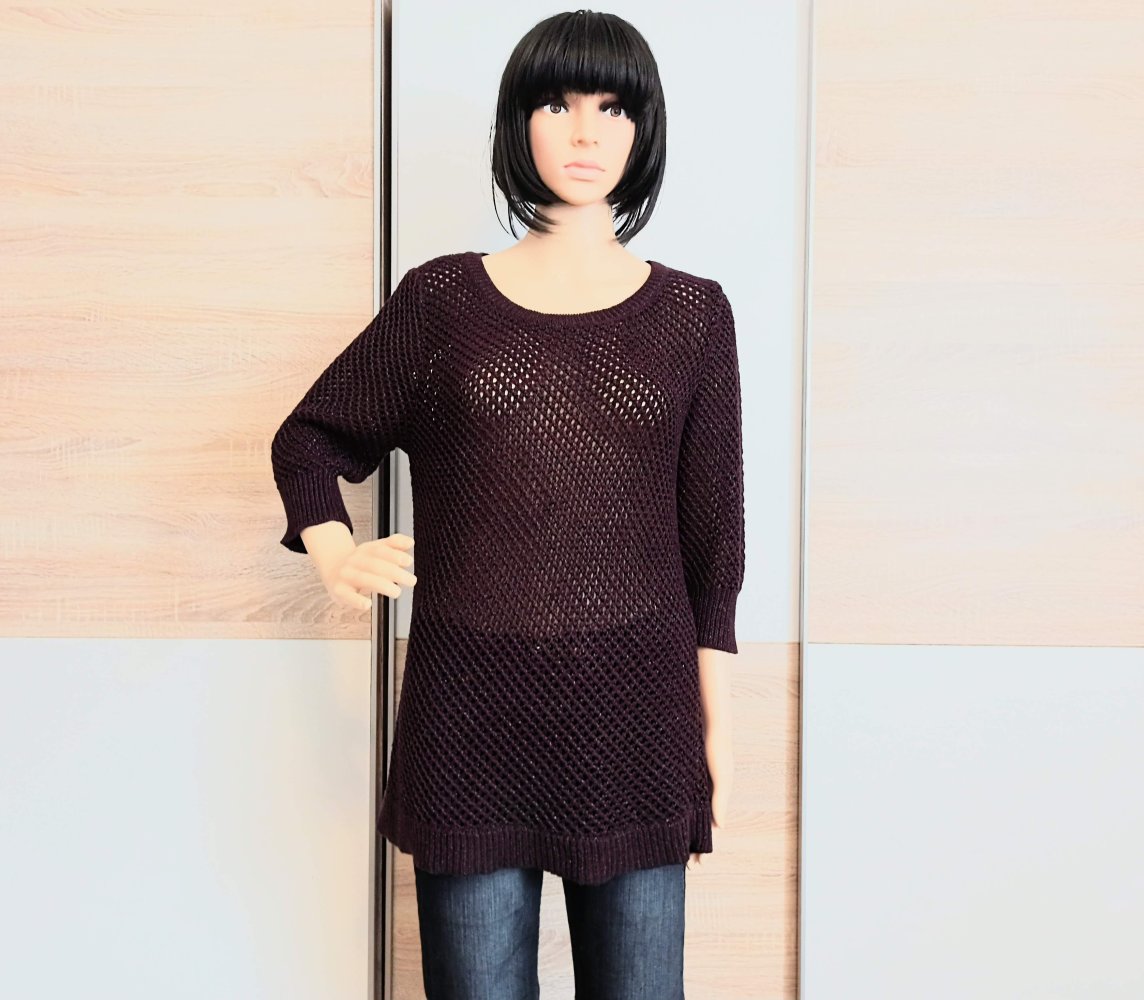 Schöner Strick-Pullover in Farbe Pflaume von Gerry Webber 