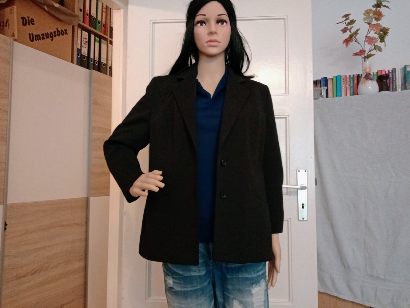 Sehr schöne schwarze Blazer VEB Textil