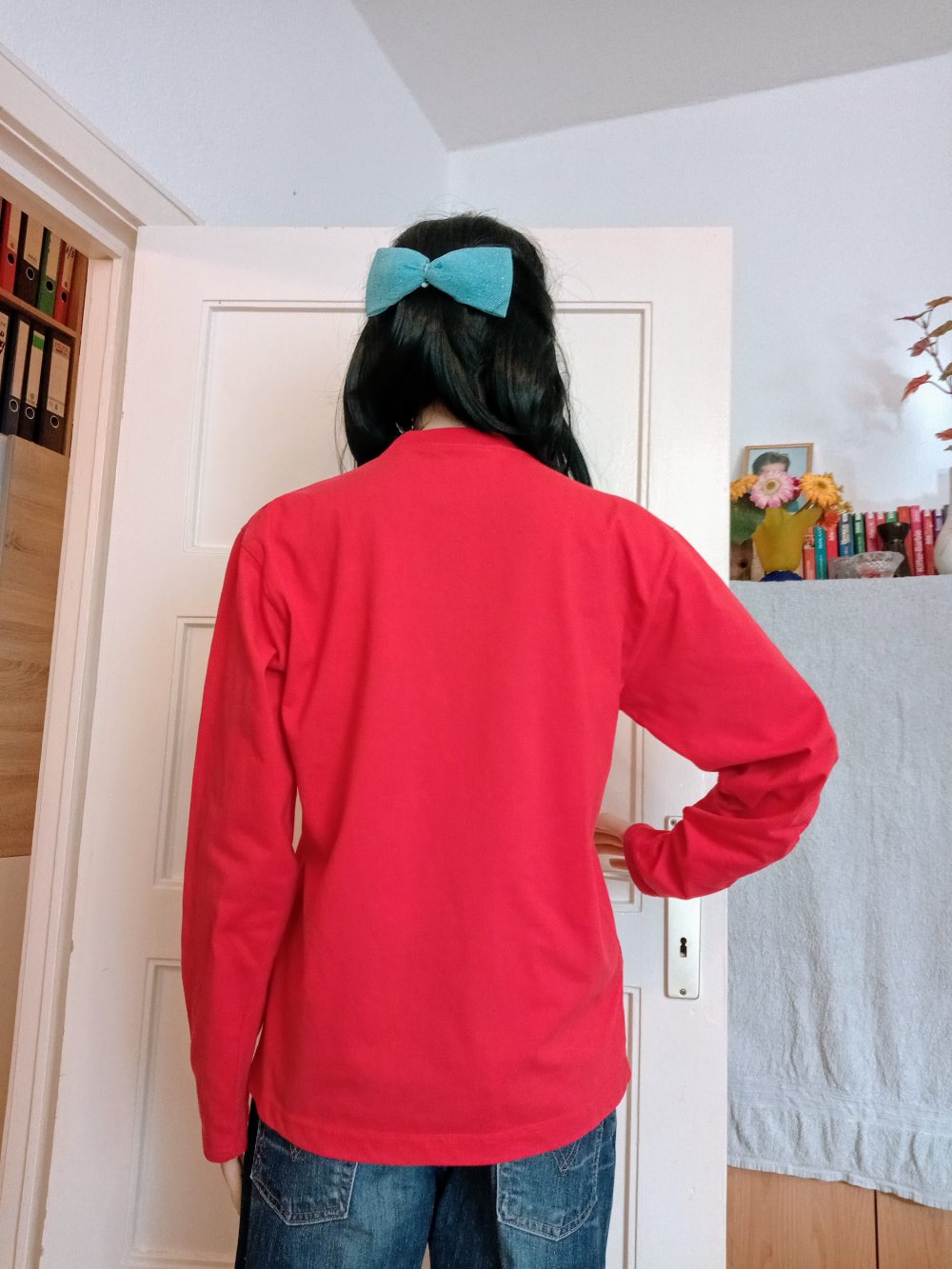 Schöner Langarm-Shirt in rot von Saller