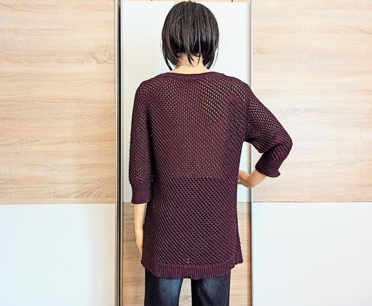 Schöner Strick-Pullover in Farbe Pflaume von Gerry Webber 