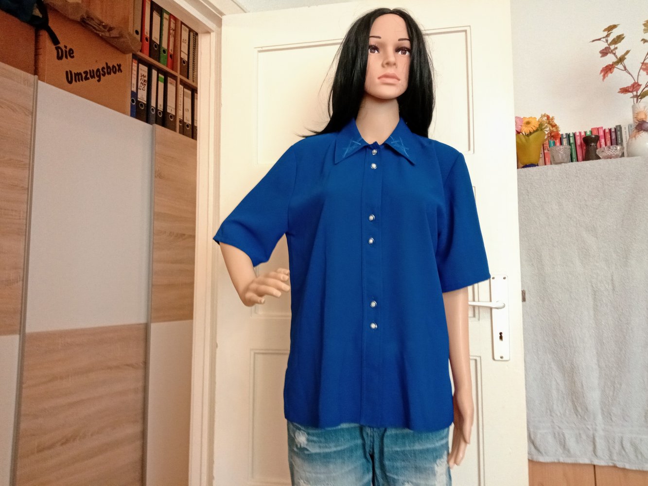 Sehr schöne blaue Bluse von Catherine Collection 