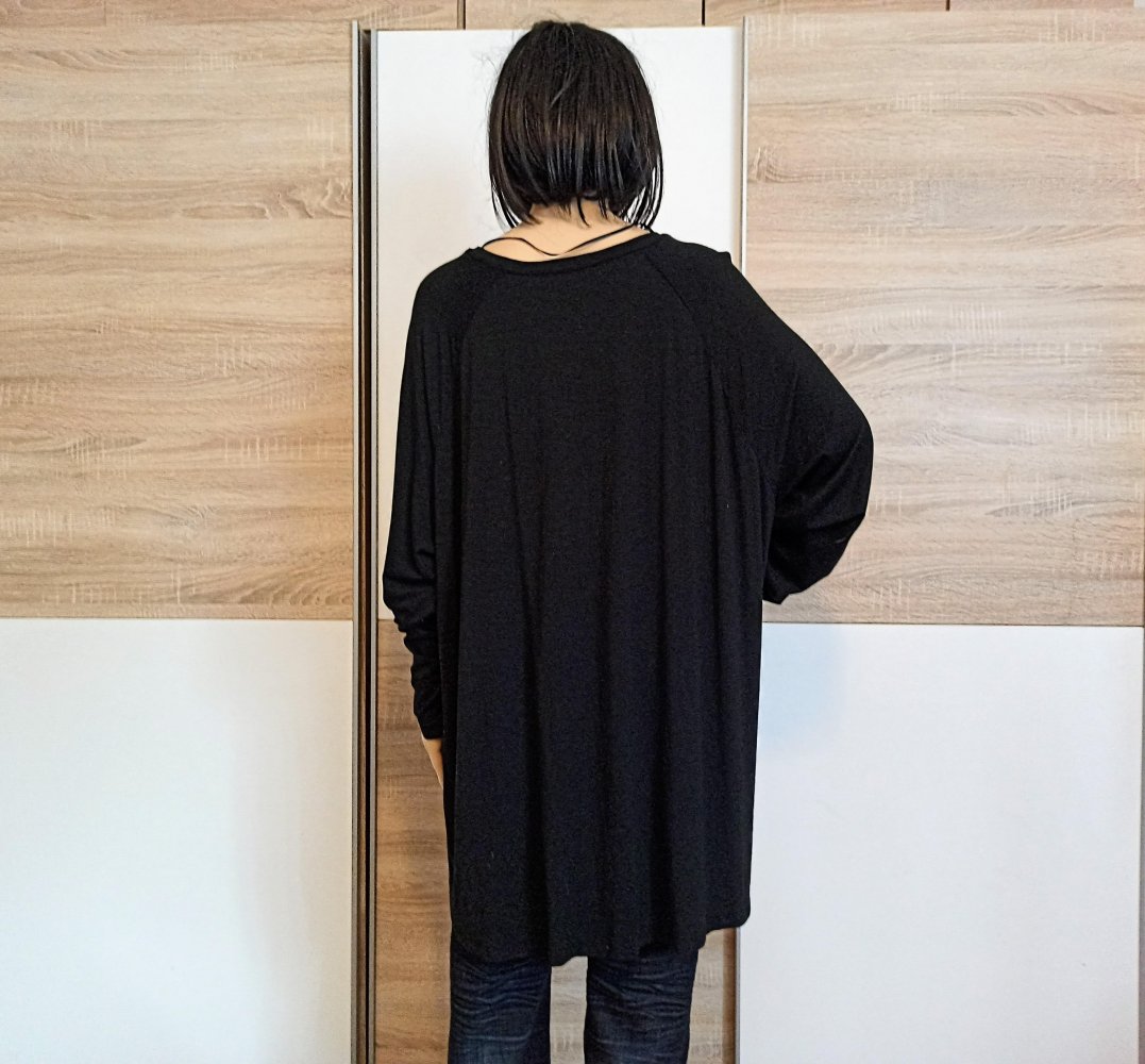 Schöner Langarm-Shirt in schwarz/grau von Fabiani