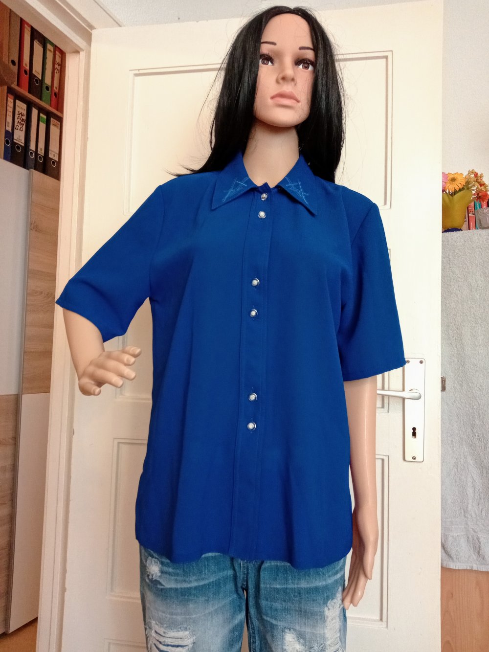 Sehr schöne blaue Bluse von Catherine Collection 