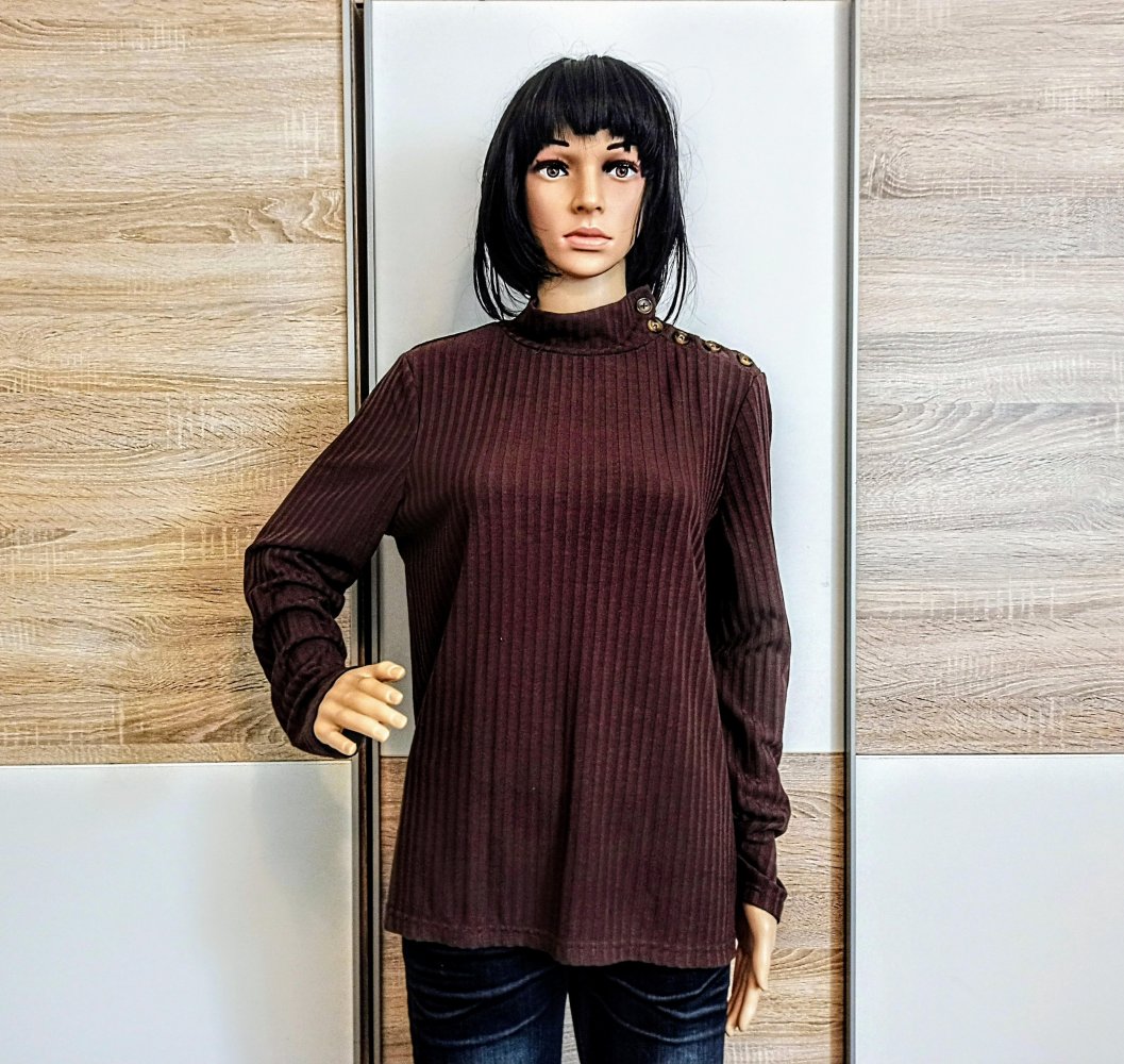 Schönes Langarm-Shirt in braun von Janina